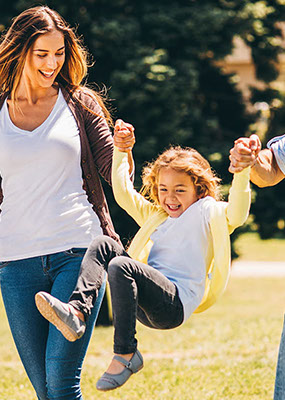 Young family with beautiful smiles in Gillett WI