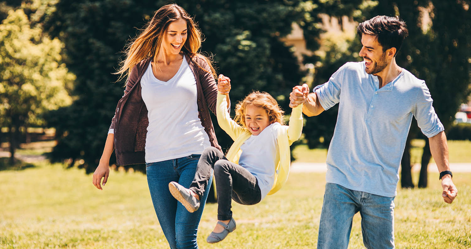 Young family with beautiful smiles in Gillett WI