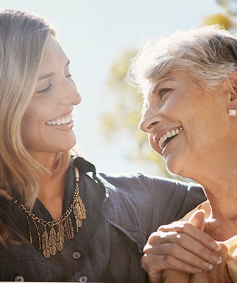 Mother and daughter with terrific smiles designed by Dr. Ev